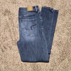 American Eagle Outfitters Dark Blue Straight Leg Jeans